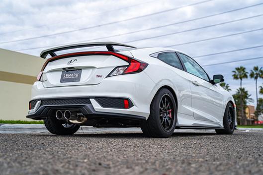 Remark 2017 Civic Si Cat Back Exhaust w/Stainless Double Wall Tip (Not Resonated)