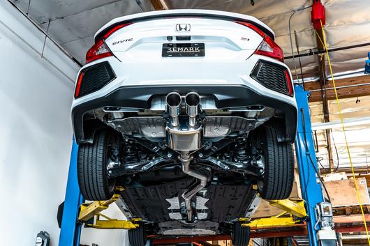 Remark 2017 Civic Si Cat Back Exhaust w/Stainless Double Wall Tip (Not Resonated)