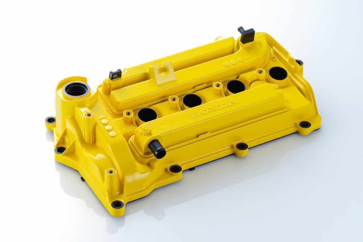 Spoon Head Valve Cover, Yellow - 2022+ Honda Civic FL1,FE1