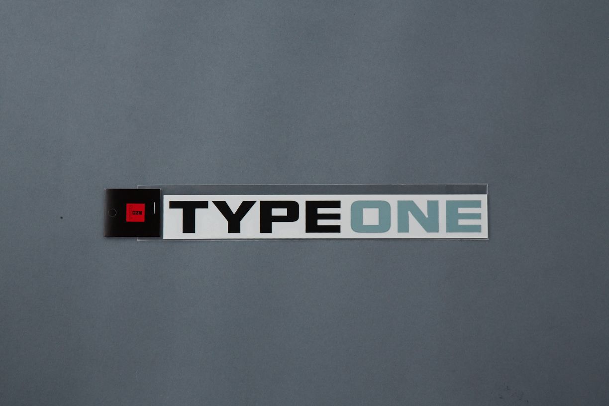 Spoon TypeOne Logo Sticker - Black/Grey 250x25mm