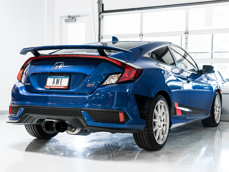 AWE Tuning 2016+ Honda Civic Si Touring Edition Exhaust Dual Diamond Black Tips